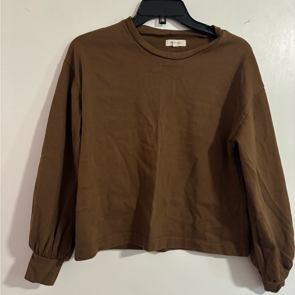Madewell chord bubble sleeve sweater